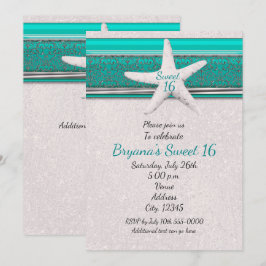 Invitaciones de cumpleaños dulces 16 de playa de e