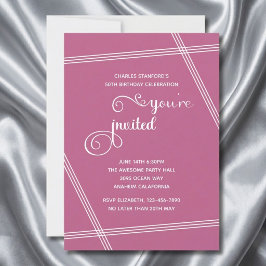 Invitaciones de cumpleaños elegantes y modernas pa