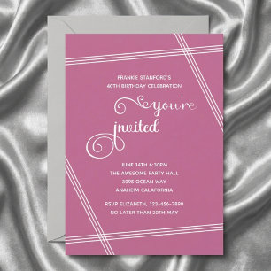 Invitaciones de cumpleaños elegantes y modernas pa