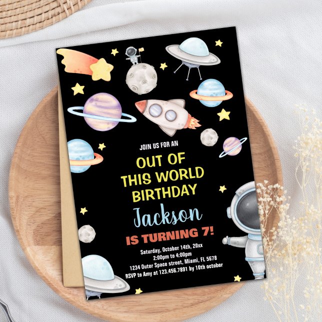Invitaciones de cumpleaños fuera de este mundo (Out of this world birthday Birthday Invitations)