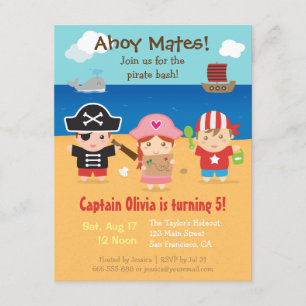 Invitaciones de cumpleaños infantiles con tema de