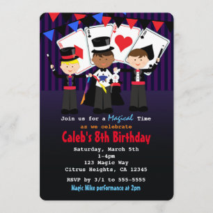 Invitaciones de cumpleaños mágicas para niños espe