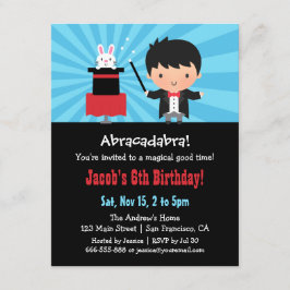 Invitaciones de cumpleaños mágicos para niños mago