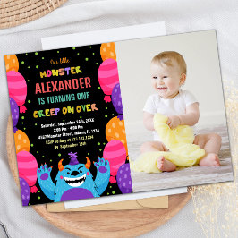 Invitaciones de cumpleaños monstruales Color Ballo