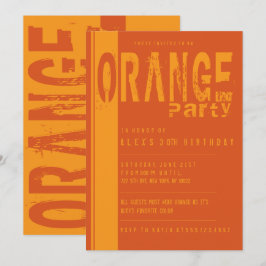 Invitaciones de cumpleaños naranja