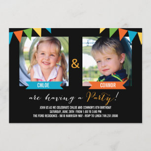 Invitaciones de cumpleaños - Negros