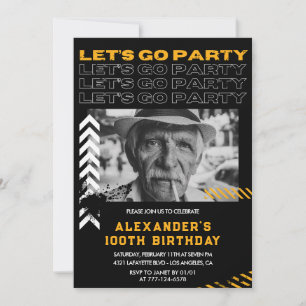 invitaciones de cumpleaños número 100 hombres Foto