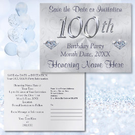 Invitaciones de cumpleaños número 100 o Anunciar l