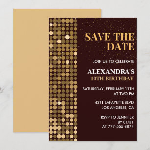 Invitaciones de cumpleaños número 10 Guarde la fec