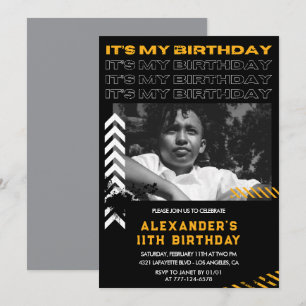invitaciones de cumpleaños número 11 niño Foto Pin