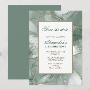 Invitaciones de cumpleaños número 11 Save the date