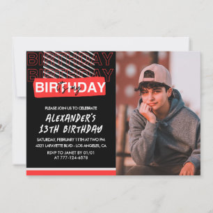 invitaciones de cumpleaños número 13 chico Fiesta 