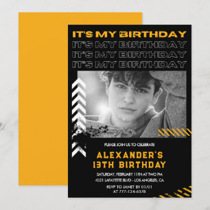 invitaciones de cumpleaños número 13 para niño Fot
