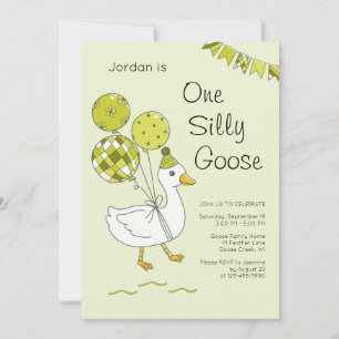 Invitaciones de cumpleaños número 1 de One Silly G