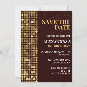 invitaciones de cumpleaños número 1 Save the date 