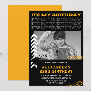 invitaciones de cumpleaños número 22 hombres Foto 