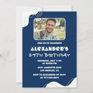 Invitaciones de cumpleaños número 24 hombres foto