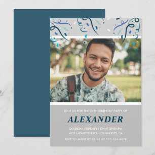 invitaciones de cumpleaños número 24 para él Confe