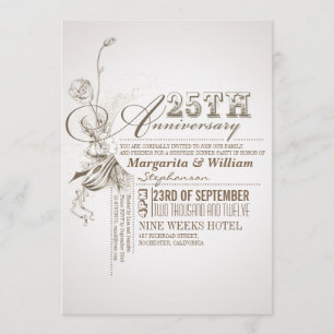 invitaciones de cumpleaños número 25 con hermosa t