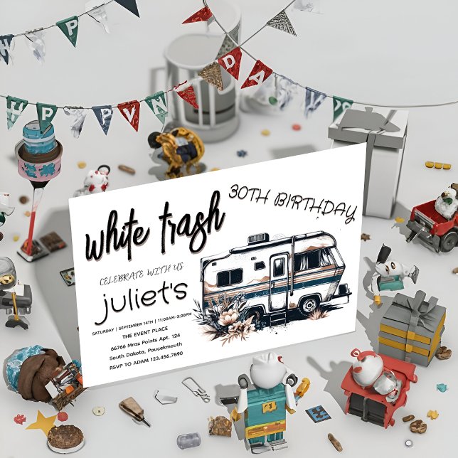 Invitaciones de cumpleaños número 30 de basura bla (Subido por el creador)