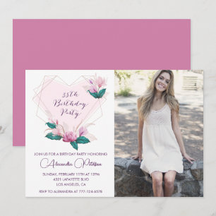invitaciones de cumpleaños número 35 Elegante Boho