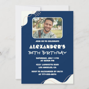Invitaciones de cumpleaños número 36 hombres foto 
