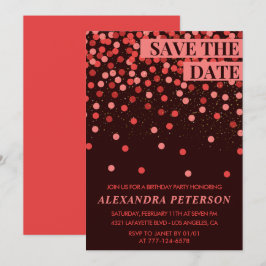 invitaciones de cumpleaños número 37 Save the date