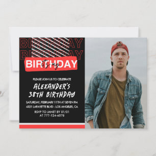 Invitaciones de cumpleaños número 38 para hombres 
