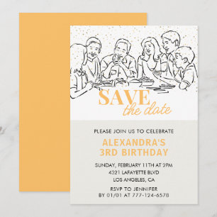 invitaciones de cumpleaños número 3 Guarde la fech