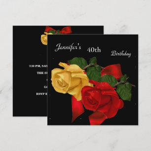 Invitaciones de cumpleaños número 40 de Rosa Amari