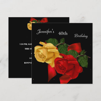 Invitaciones de cumpleaños número 40 de Rosa Amari