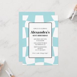 Invitaciones de cumpleaños número 41 con diseño re