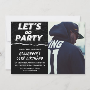 Invitaciones de cumpleaños número 44 para hombres 