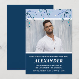 invitaciones de cumpleaños número 45 hombres foto 
