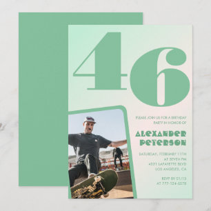 Invitaciones de cumpleaños número 46 con gradiente