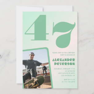 Invitaciones de cumpleaños número 47 gradiente ver