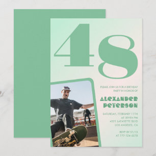 Invitaciones de cumpleaños número 48 gradiente ver