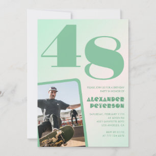 Invitaciones de cumpleaños número 48 gradiente ver