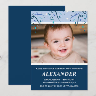 Invitaciones de cumpleaños número 4 para niño Foto