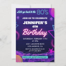 invitaciones de cumpleaños número 4 Vuelve a los 8