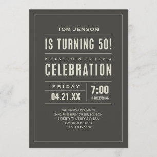Invitaciones de cumpleaños número 50