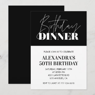 invitaciones de cumpleaños número 50 Cena de Cumpl