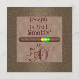 Invitaciones de cumpleaños número 50 de Cigar