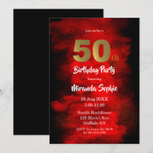 Invitaciones de cumpleaños número 50 para el humo 