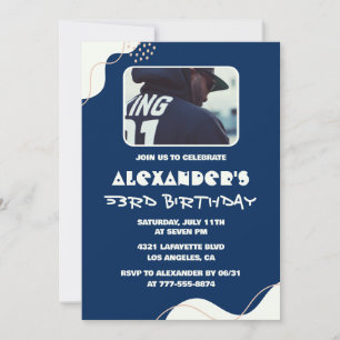 Invitaciones de cumpleaños número 53 simples para 