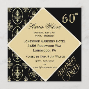 Invitaciones de cumpleaños número 60-69