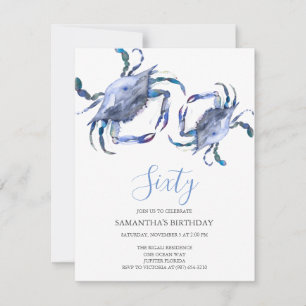 Invitaciones de cumpleaños número 60 en la playa
