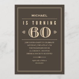 Invitaciones de cumpleaños número 60 para hombres