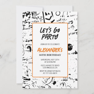 Invitaciones de cumpleaños número 66 para hombres 