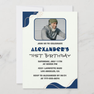 Invitaciones de cumpleaños número 71 para hombres 